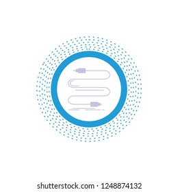 audio, cable, cord, sound, wire Glyph Icon. Vector isolated illustration