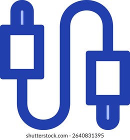 audio cable icon blue style design