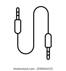 Audio Cable icon logo sign set vector outline