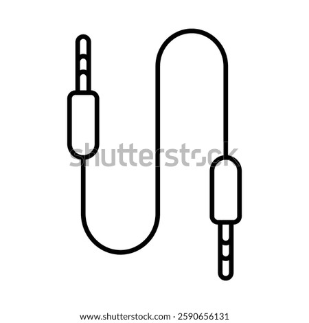 Audio Cable icon logo sign set vector outline