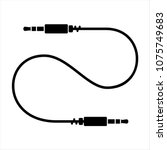Audio Cable Icon, Plug Wire Vector Art Illustration