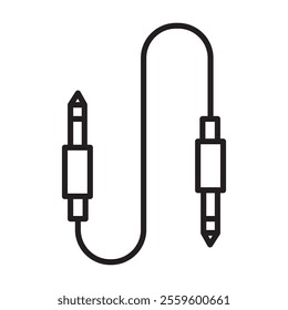 Audio Cable icon Thin line art collection
