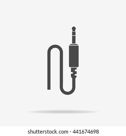 Audio cable icon. Vector concept illustration for design.