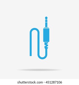 Audio cable icon. Vector concept illustration for design.