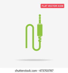 Audio cable icon. Vector concept illustration for design.