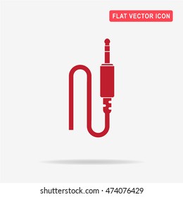 Audio cable icon. Vector concept illustration for design.