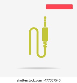 Audio cable icon. Vector concept illustration for design.