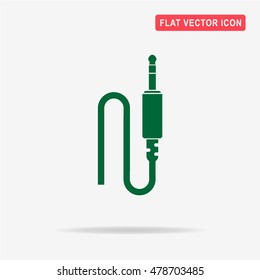 Audio cable icon. Vector concept illustration for design.
