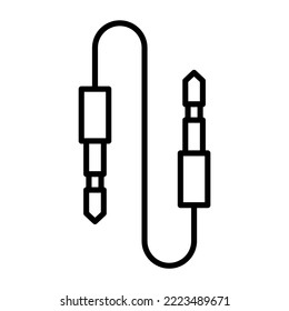 Audio Cable icon vector image. Can also be used for web apps, mobile apps and print media.