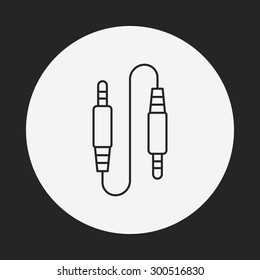 Audio cable line icon