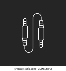 Audio cable line icon