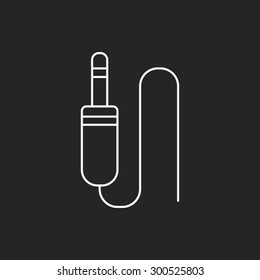 Audio cable line icon