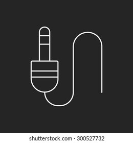Audio cable line icon