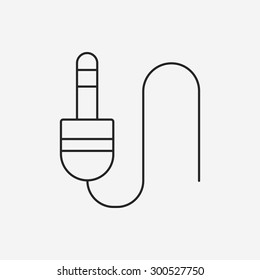 Audio cable line icon