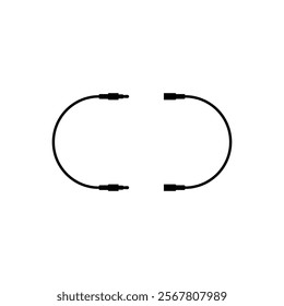 Audio cable with long round wire.