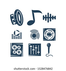 Audio Car Logo Template set Icon Symbol Vector