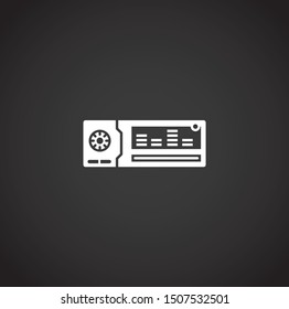 Audio car related icon on background for graphic and web design. Simple illustration. Internet concept symbol for website button or mobile app.
