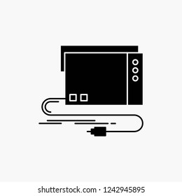 audio, card, external, interface, sound Glyph Icon. Vector isolated illustration