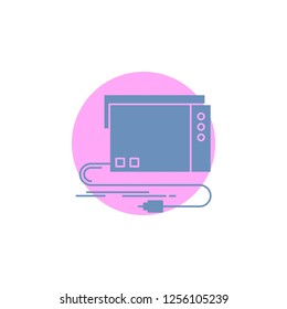 audio, card, external, interface, sound Glyph Icon.