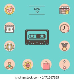 Audio Cassette icon. Element for your design