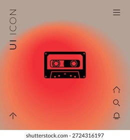 Ícone Audio Cassette. Elemento para seu design