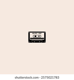 Audio Cassette icon flat vector design.