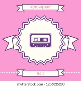 Audio Cassette icon. Graphic elements for your design