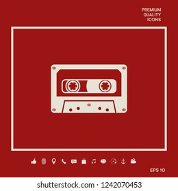 Audio Cassette icon. Graphic elements for your design