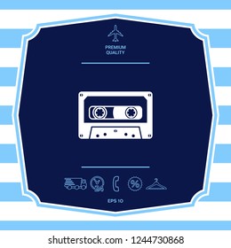 Audio Cassette icon. Graphic elements for your design