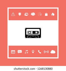 Audio Cassette icon. Graphic elements for your design