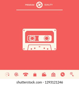 Audio Cassette icon. Graphic elements for your design