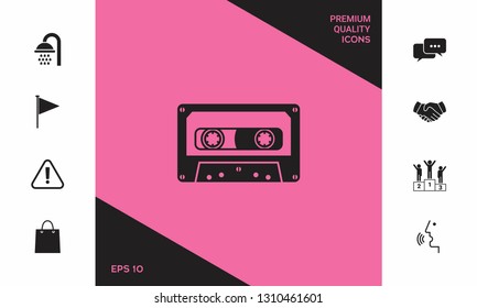 Audio Cassette icon. Graphic elements for your design