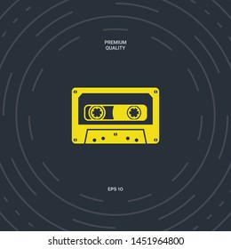 Audio Cassette icon. Graphic elements for your design