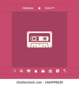 Audio Cassette icon. Graphic elements for your design