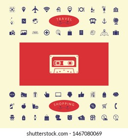 Audio Cassette icon. Graphic elements for your design
