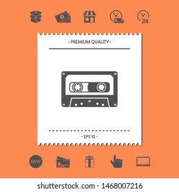 Audio Cassette icon. Graphic elements for your design