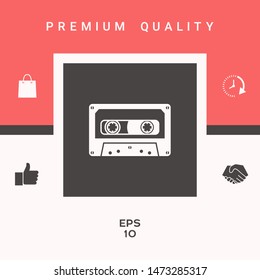 Audio Cassette icon. Graphic elements for your design