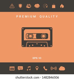 Audio Cassette icon. Graphic elements for your design