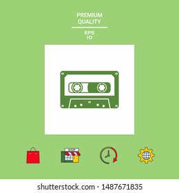 Audio Cassette icon. Graphic elements for your design