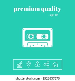 Audio Cassette icon. Graphic elements for your design