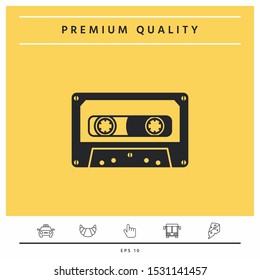 Audio Cassette icon. Graphic elements for your design