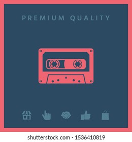 Audio Cassette icon. Graphic elements for your design