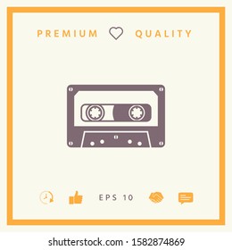 Audio Cassette icon. Graphic elements for your design