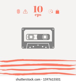 Audio Cassette icon. Graphic elements for your design