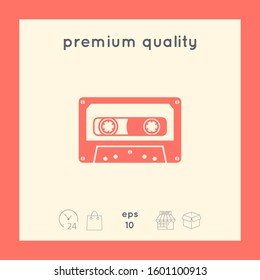 Audio Cassette icon. Graphic elements for your design