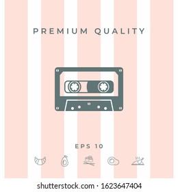 Audio Cassette icon. Graphic elements for your design
