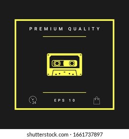 Audio Cassette icon. Graphic elements for your design