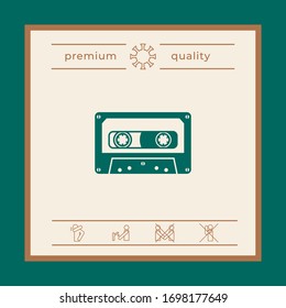 Audio Cassette icon. Graphic elements for your design