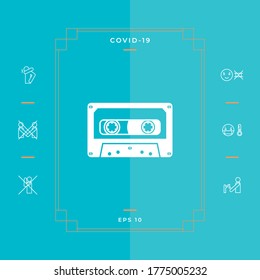 Audio Cassette icon. Graphic elements for your design