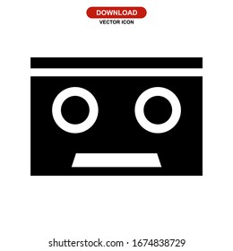 audio cassette icon or logo isolated sign symbol vector illustration - high quality black style vector icons
